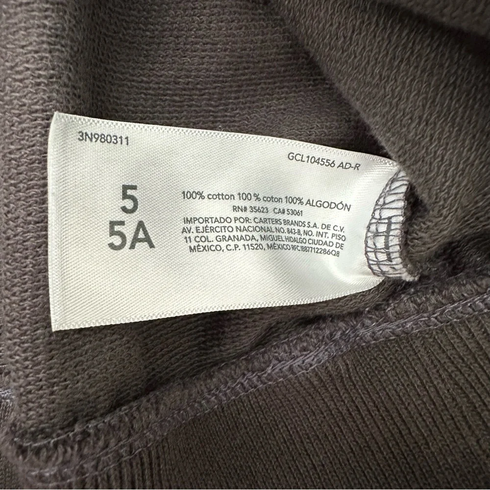 Osh Kosh Girls French Terry Hoodie Size 5
